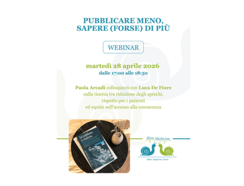 WEBINAR – PUBBLICARE MENO, SAPERE (FORSE) DI PIU’ – Martedì 28 aprile 2026